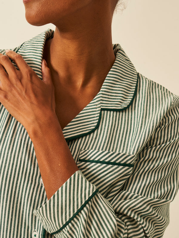 Soft Brushed Woven Pajama Top - Alpine Stripe Fast Track Sourcing FZC LLC