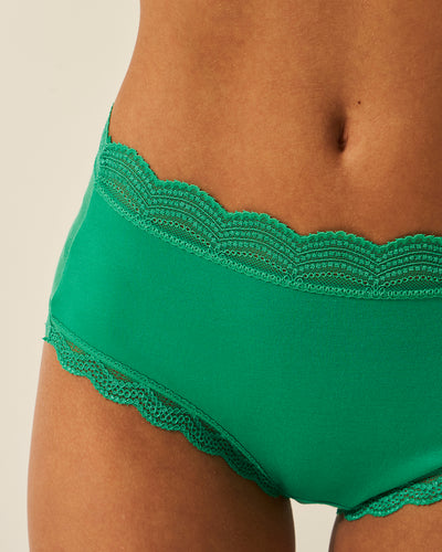 High Rise Brief - Emerald Stripe & Stare