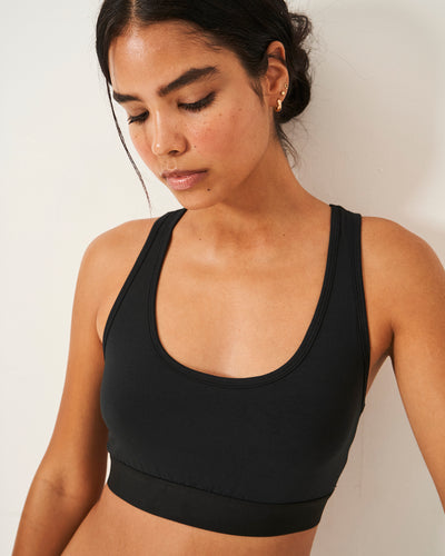 Racerback Bra - Black Stripe & Stare