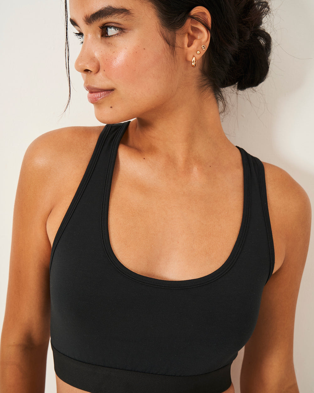 Racerback Bra - Black Stripe & Stare