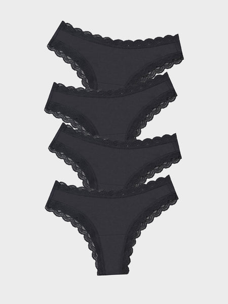 Brazilian Brief Four Pack - Black | Sustainable TENCEL™ Underwear
