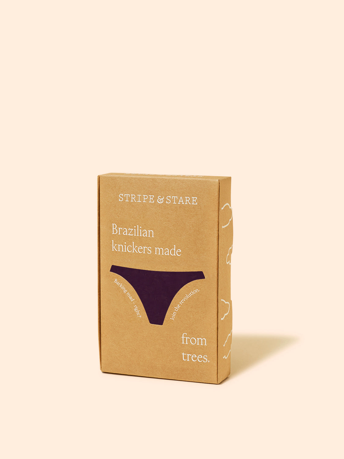 Brazilian Brief - Black Cherry & Pink Pop