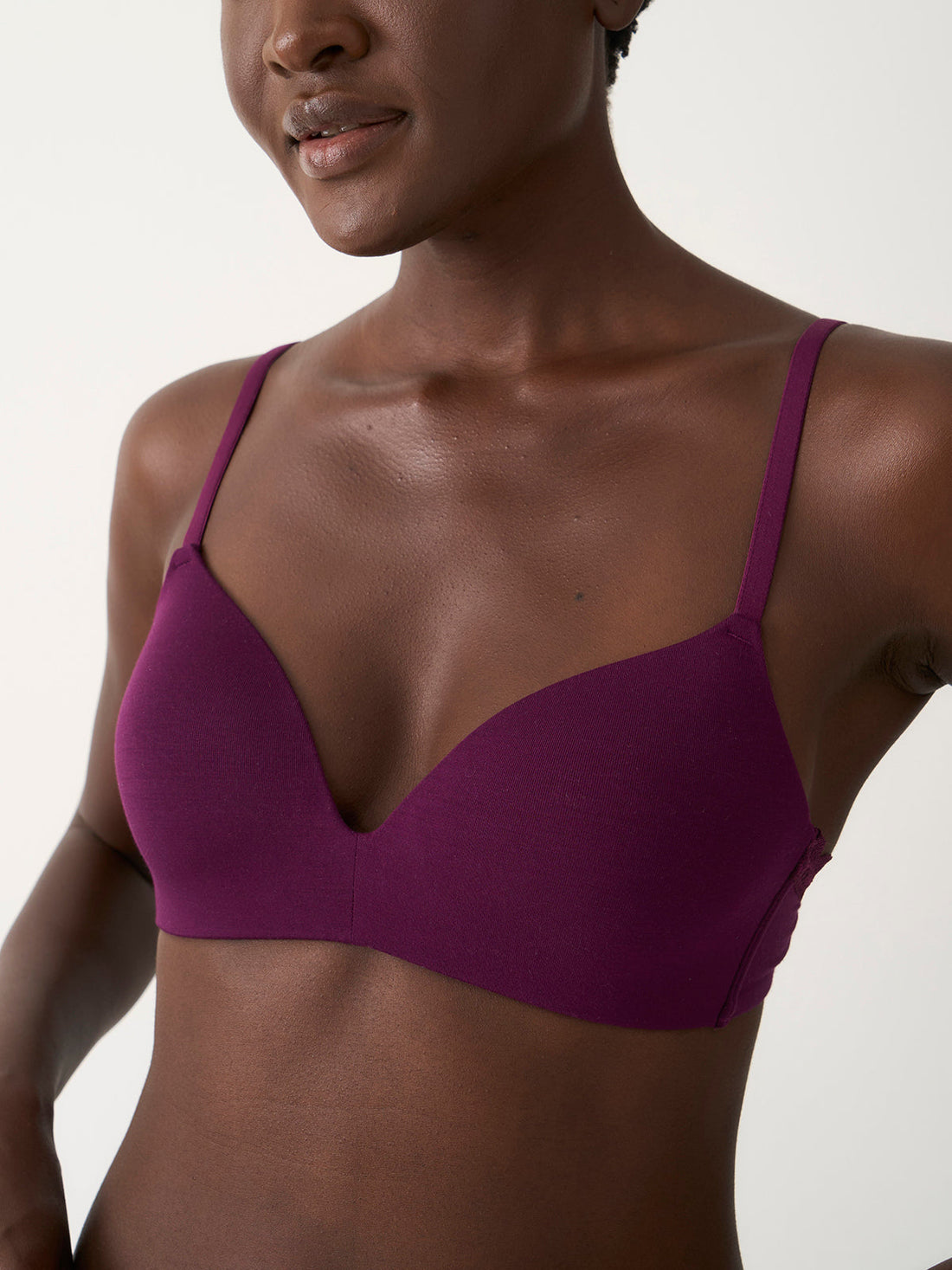 Smooth Demi Bra - Black Cherry