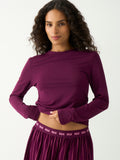 Long Sleeve Under Layer Top - Black Cherry