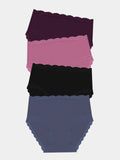 High Rise Brief Four Pack -  Black Cherry