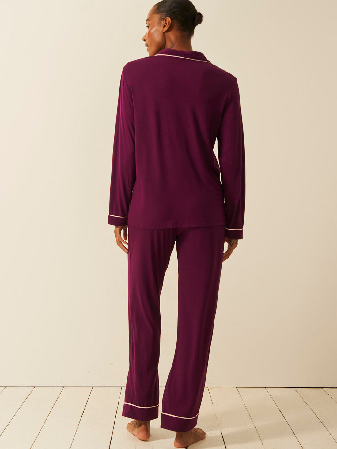 Long Pajama Set - Black Cherry