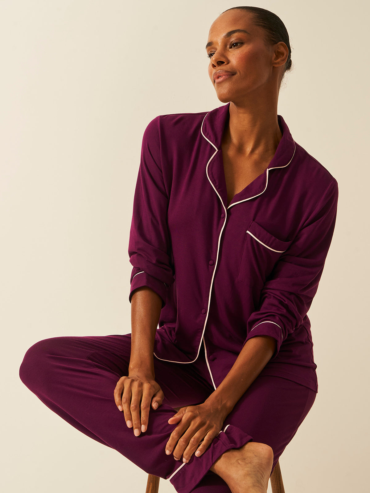 Long Pajama Set - Black Cherry Wholegood Inter-United Ltd