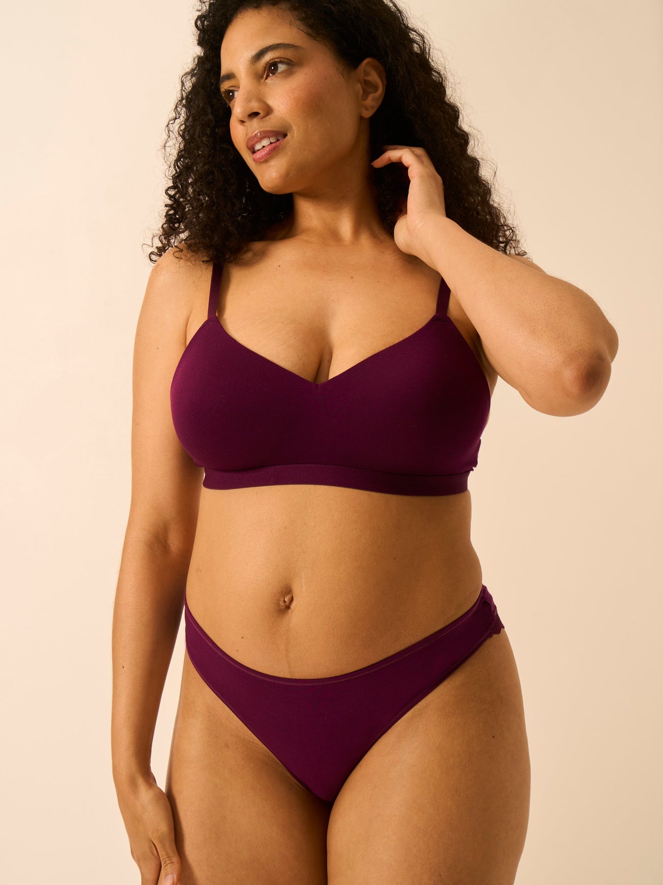 Smooth Sculpt Padded Bra - Black Cherry