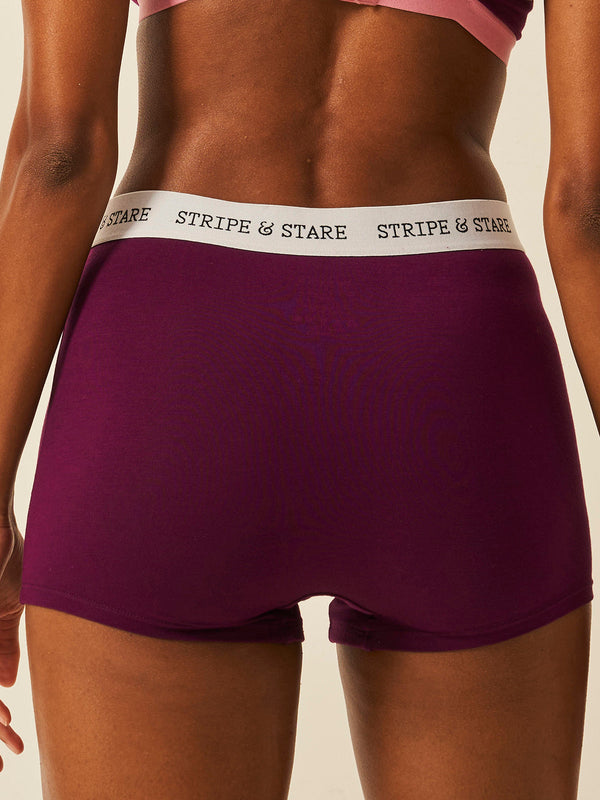 Women's Boxer - Black Cherry Wholegood Inter-United Ltd