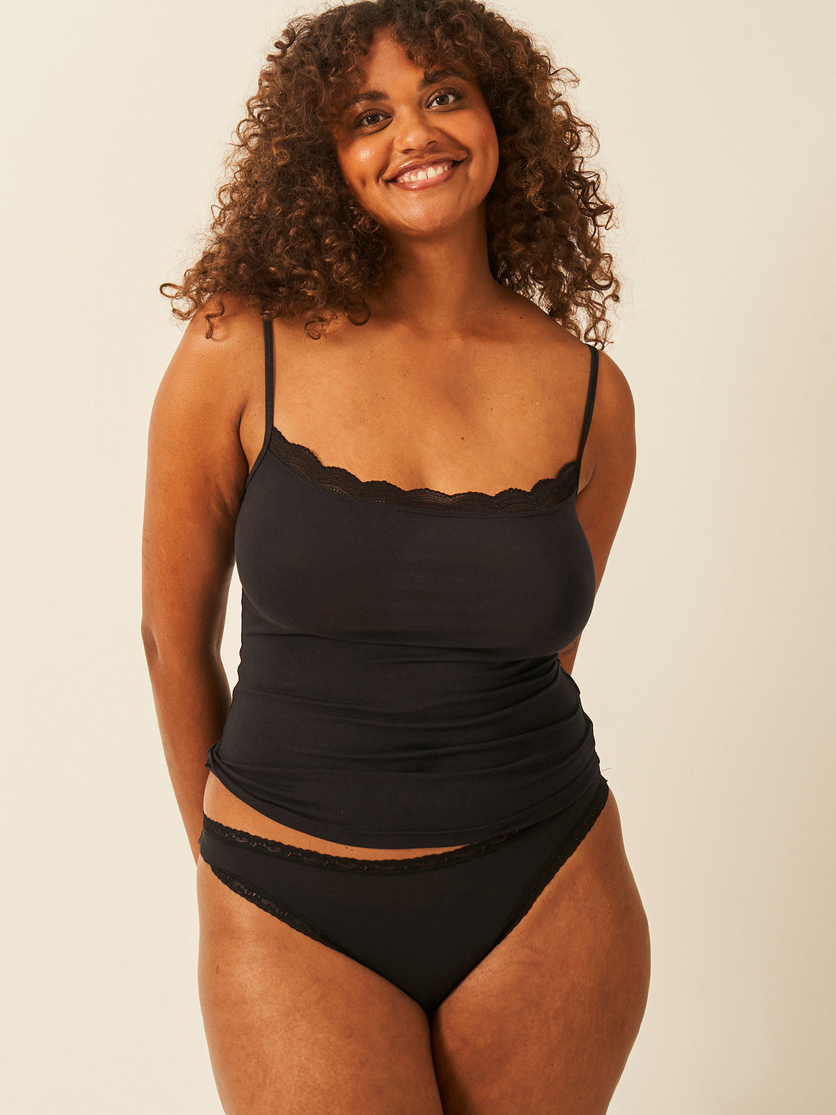 Square Lace Cami - Black Charming Garment Enterprises Co