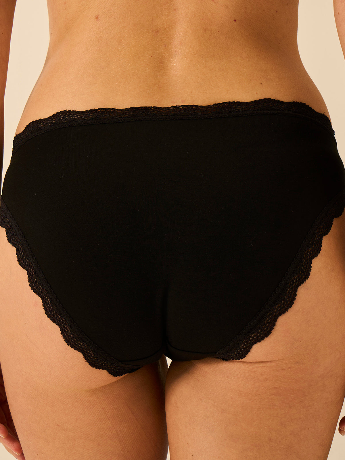 Mid Rise High Leg Brief - Black