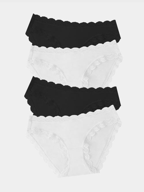 The Original Brief Four Pack - Black and White