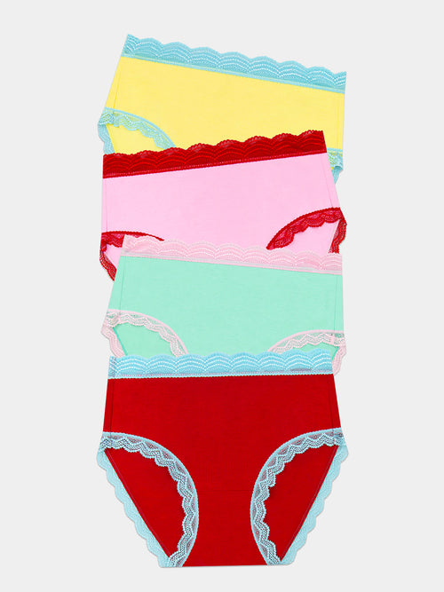 High Rise Brief Four Pack - Bon Bon Brights Charming Garment Enterprises Co