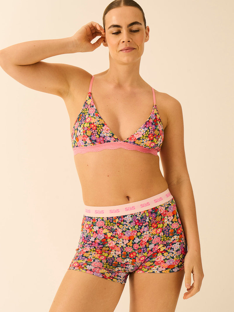 Triangle Lace Bra - Botanical Bloom