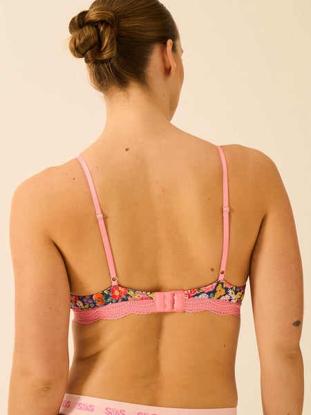 Triangle Lace Bra - Botanical Bloom