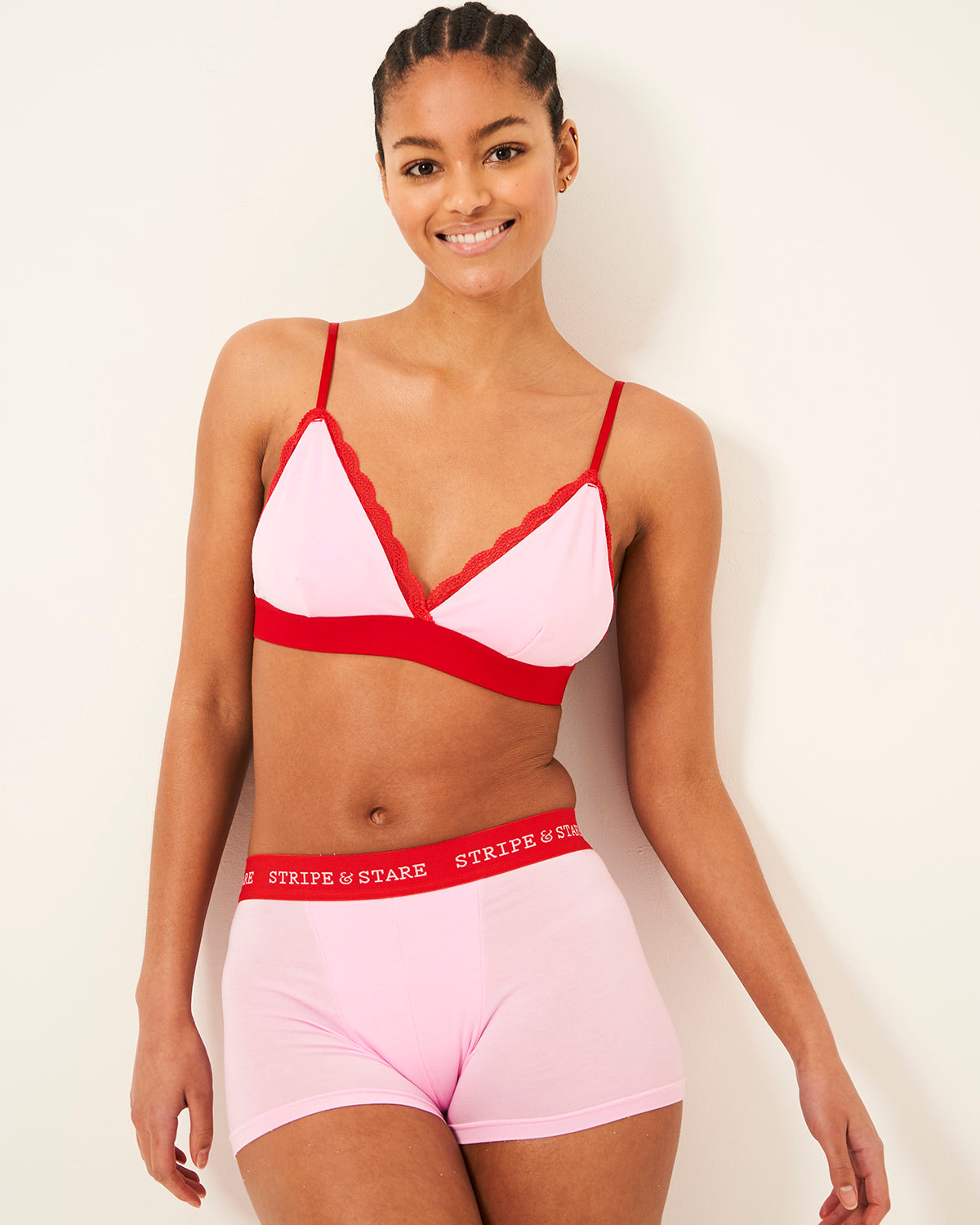 Unisex Boxer - Pink and Red Contrast Charming Garment Enterprises Co