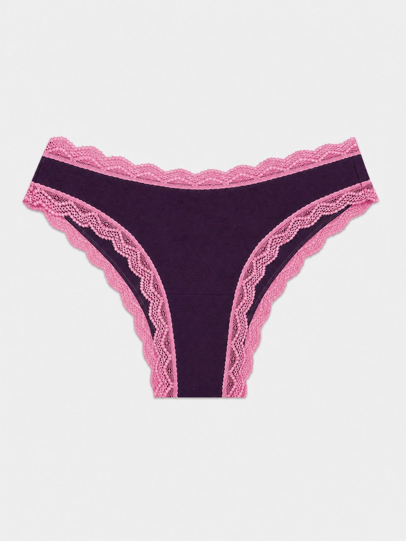 Brazilian Brief - Black Cherry & Pink Pop