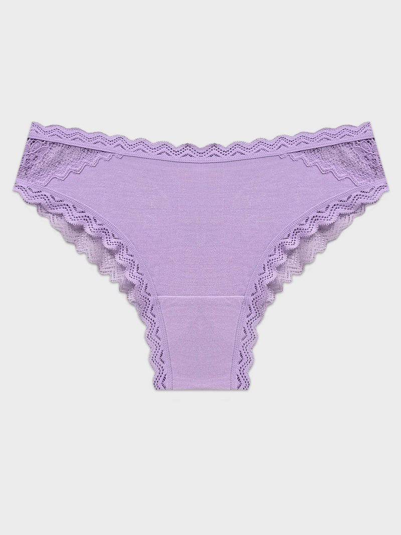 Eco Lace Brazilian Brief - Lavender Haze