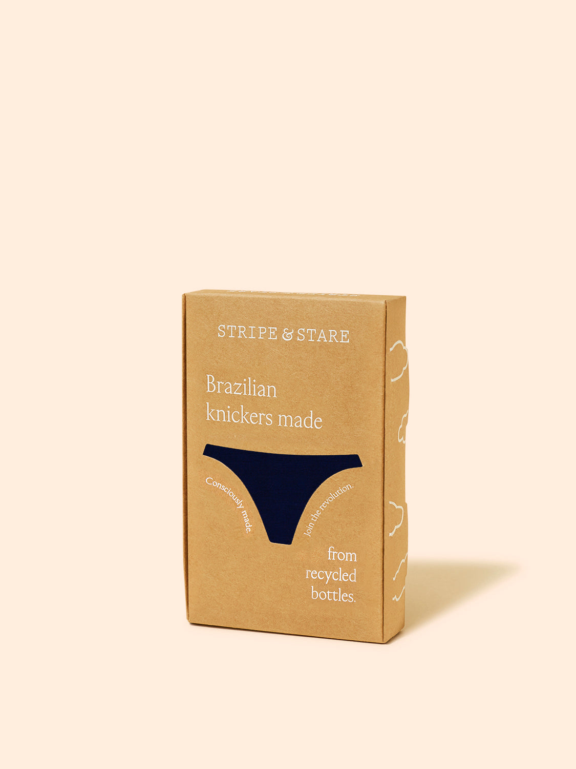 Eco Lace Brazilian Brief - Navy