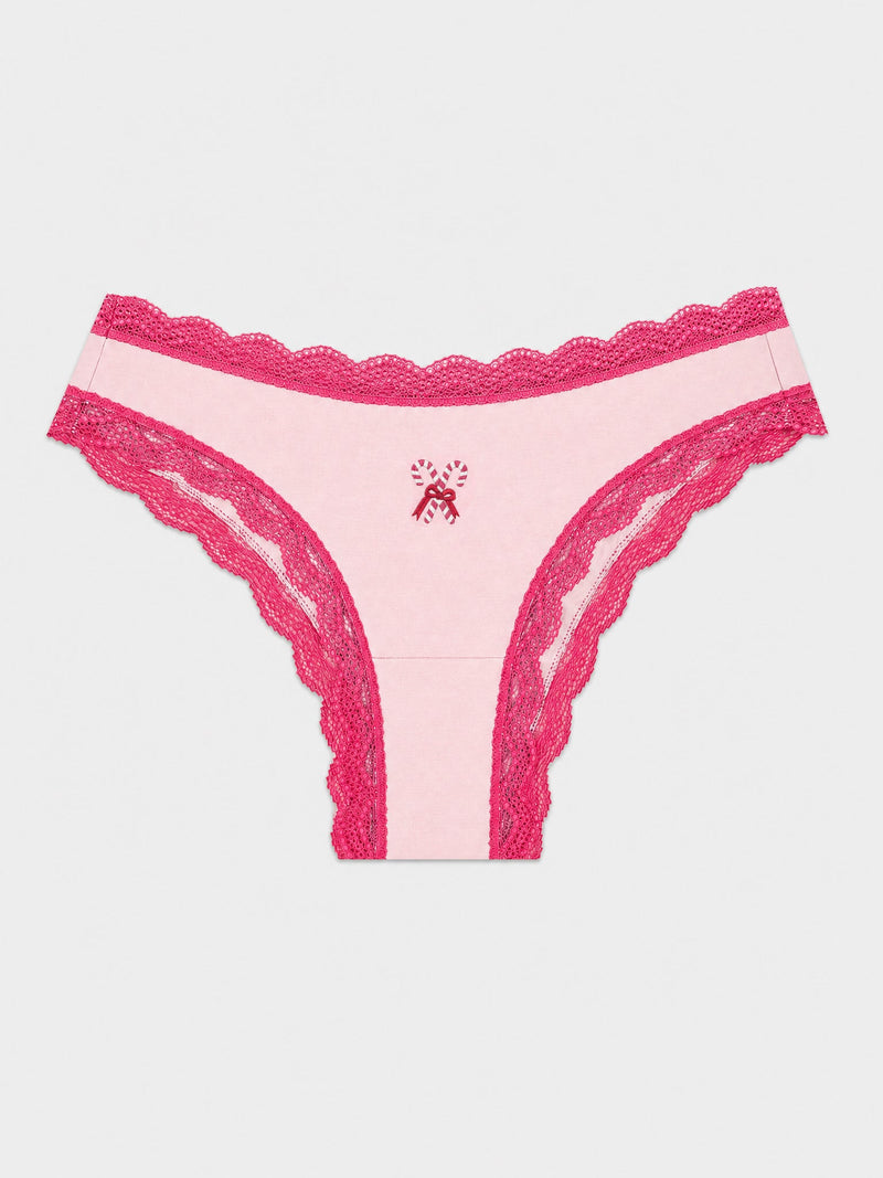 Brazilian Knicker - Candycane Embroidery