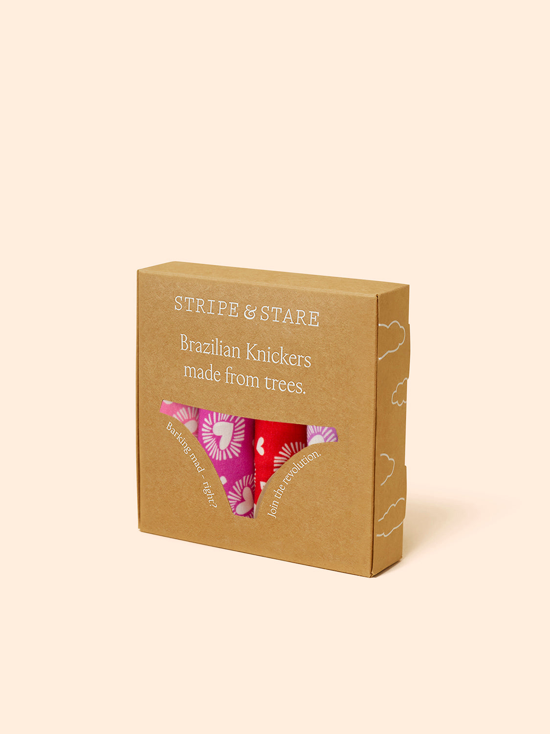 Brazilian Brief Four Pack - Hearts on Fire