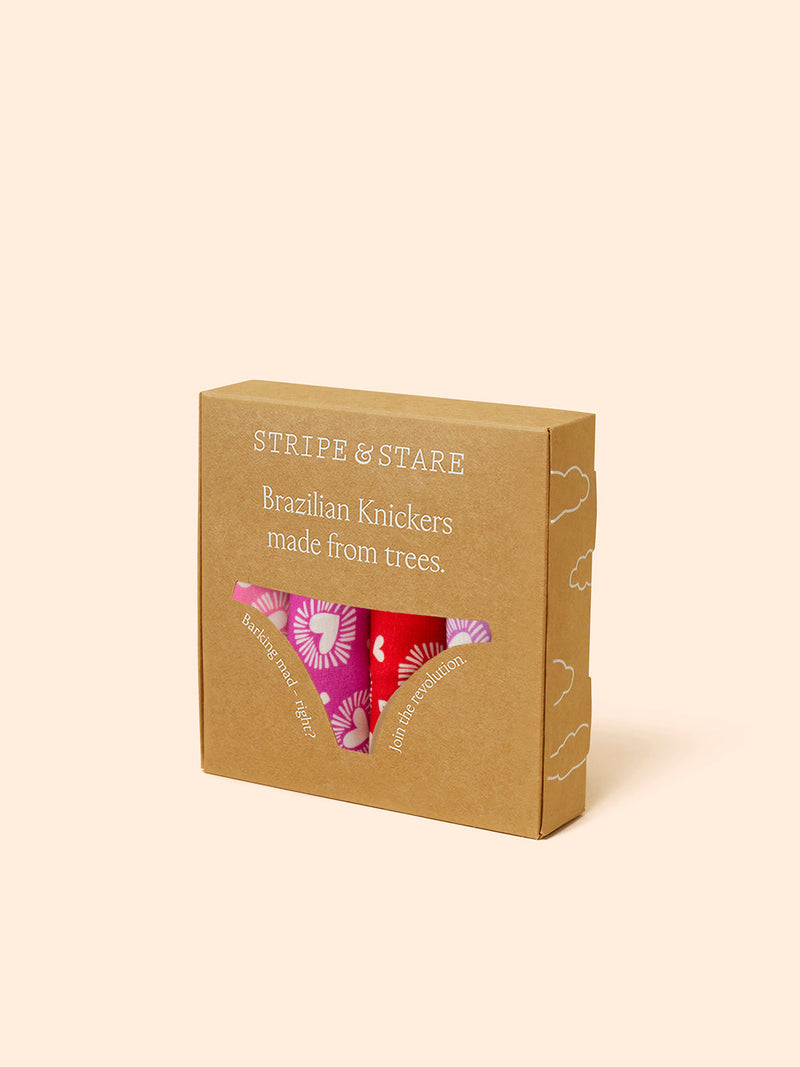 Brazilian Brief Four Pack - Hearts on Fire