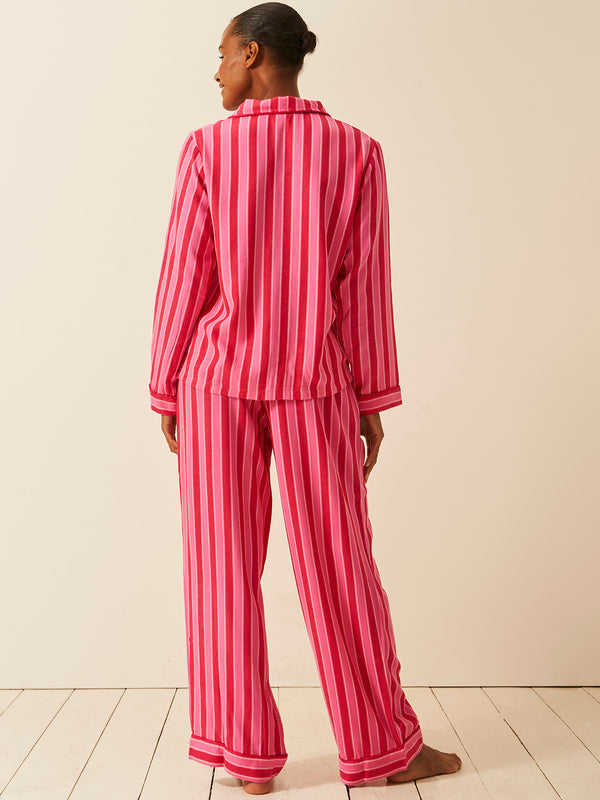 Soft Brushed Woven Pajama Bottoms - Candy Pop Stripe