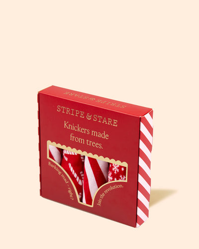 The Original Brief Four Pack - Candy Cane Stripe & Stare