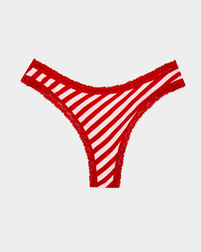 Thong - Candy Cane Stripe Stripe & Stare