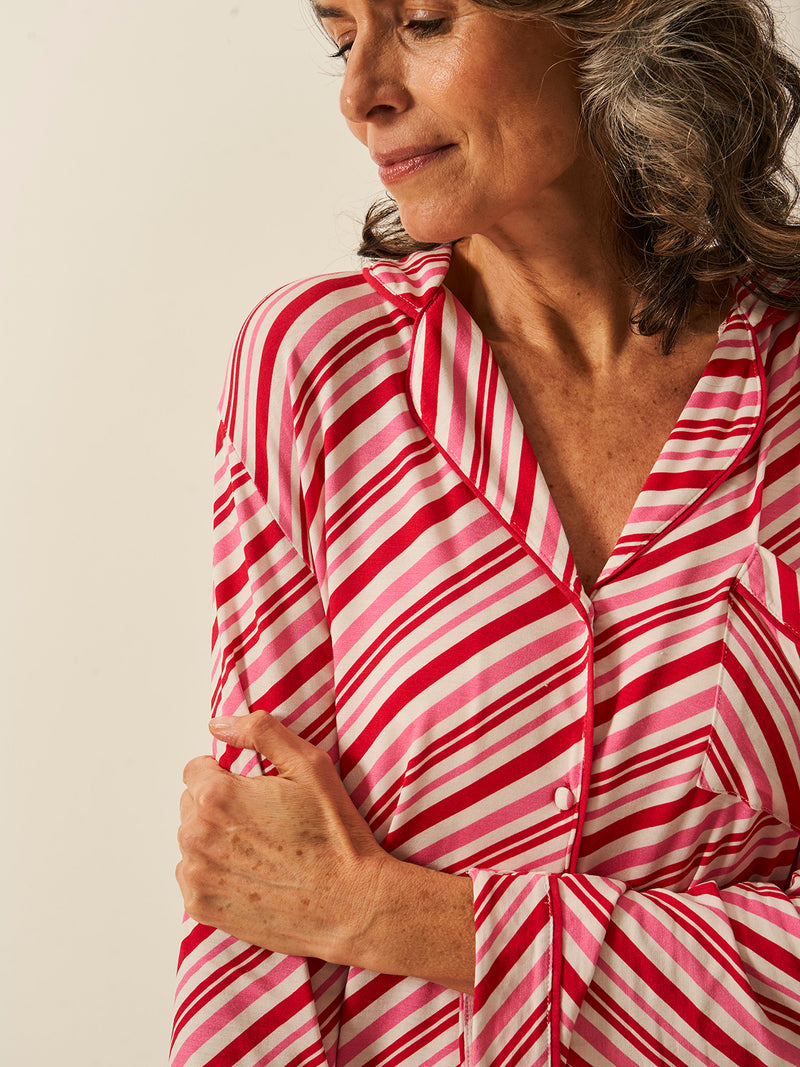 Long Pajama Set - Candy Cane Wishes