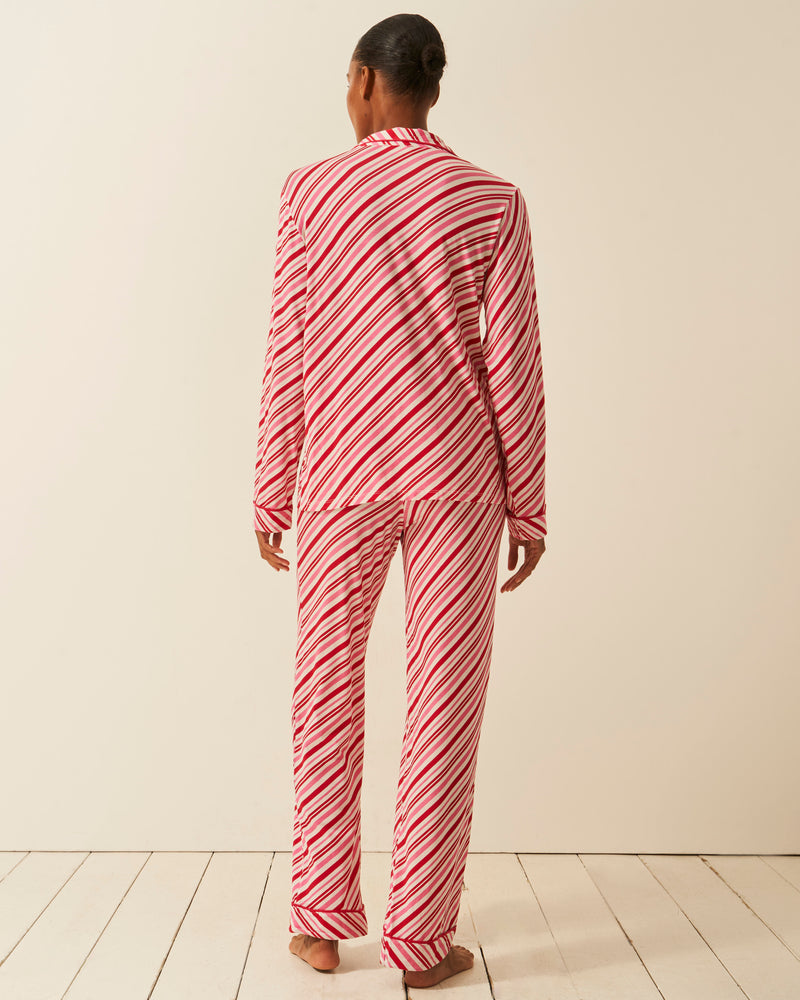 Long Pajama Set - Candy Cane Wishes Charming Garment Enterprises Co
