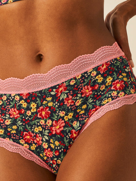 High Rise Brief Four Pack - Cherry Bloom