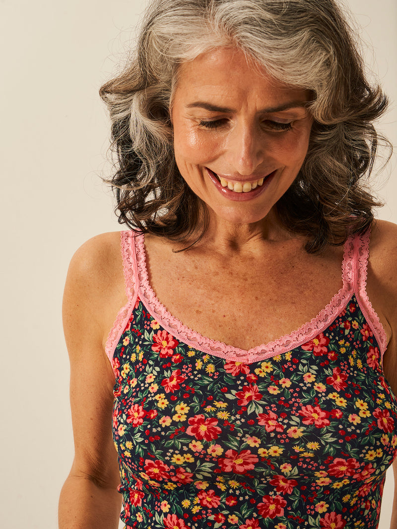 Lace Cami - Cherry Bloom