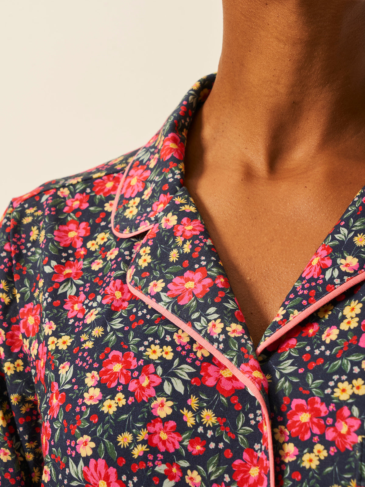 Long Pajama Set - Cherry Bloom