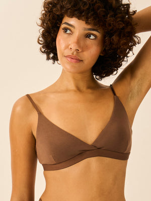 Crossover Bra - Chocolate