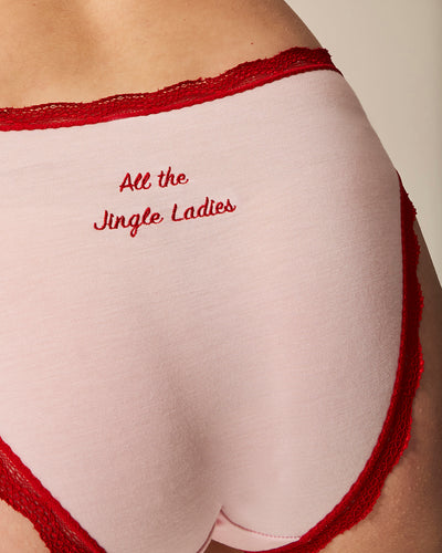 The Original Brief Four Pack - Christmas Embroideries Stripe & Stare