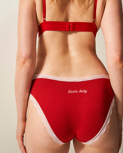 The Original Brief Four Pack - Christmas Embroideries Stripe & Stare