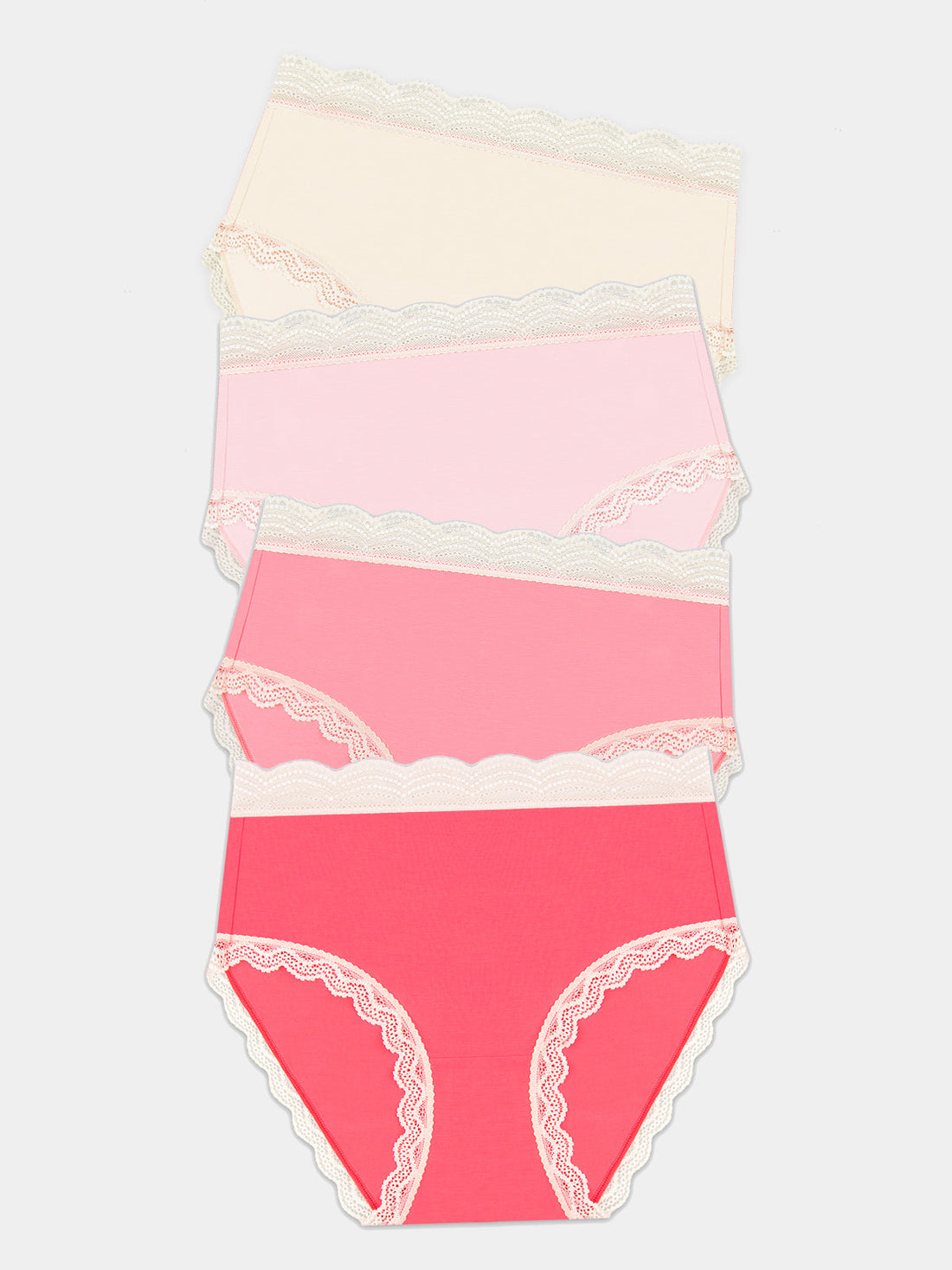 High Rise Brief Four Pack - Coconut Ice