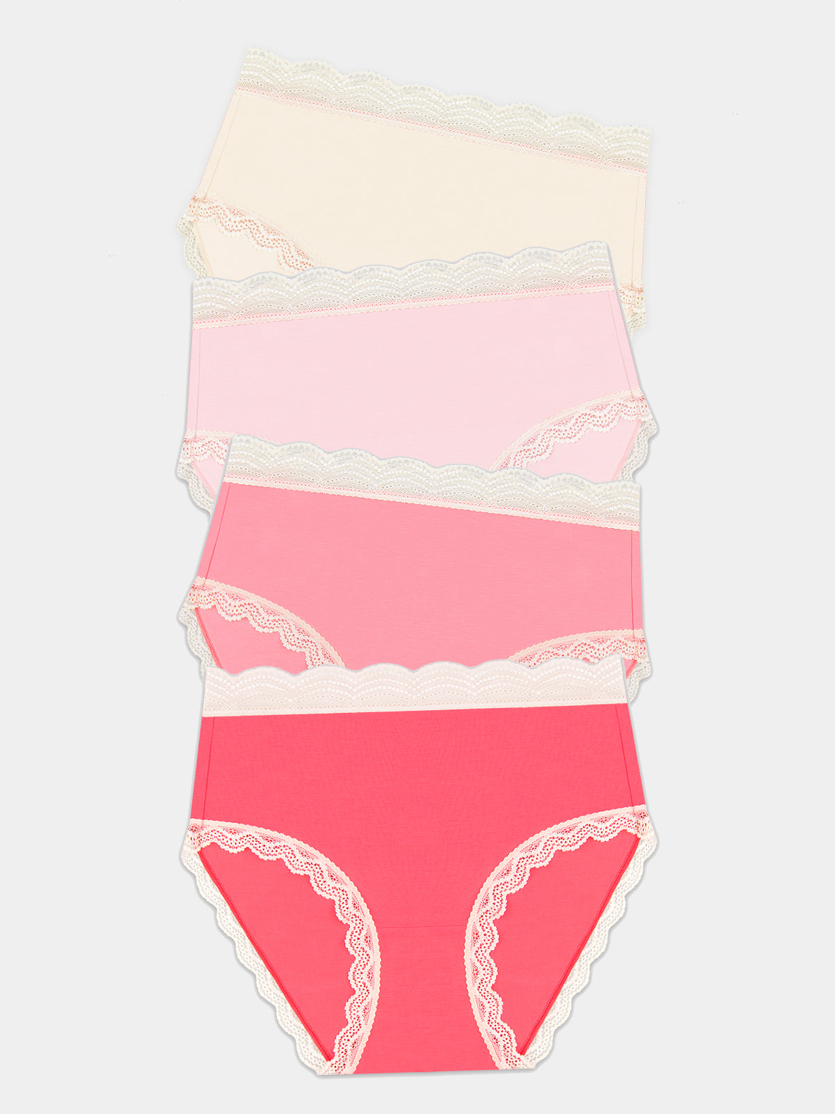 High Rise Brief Four Pack - Coconut Ice