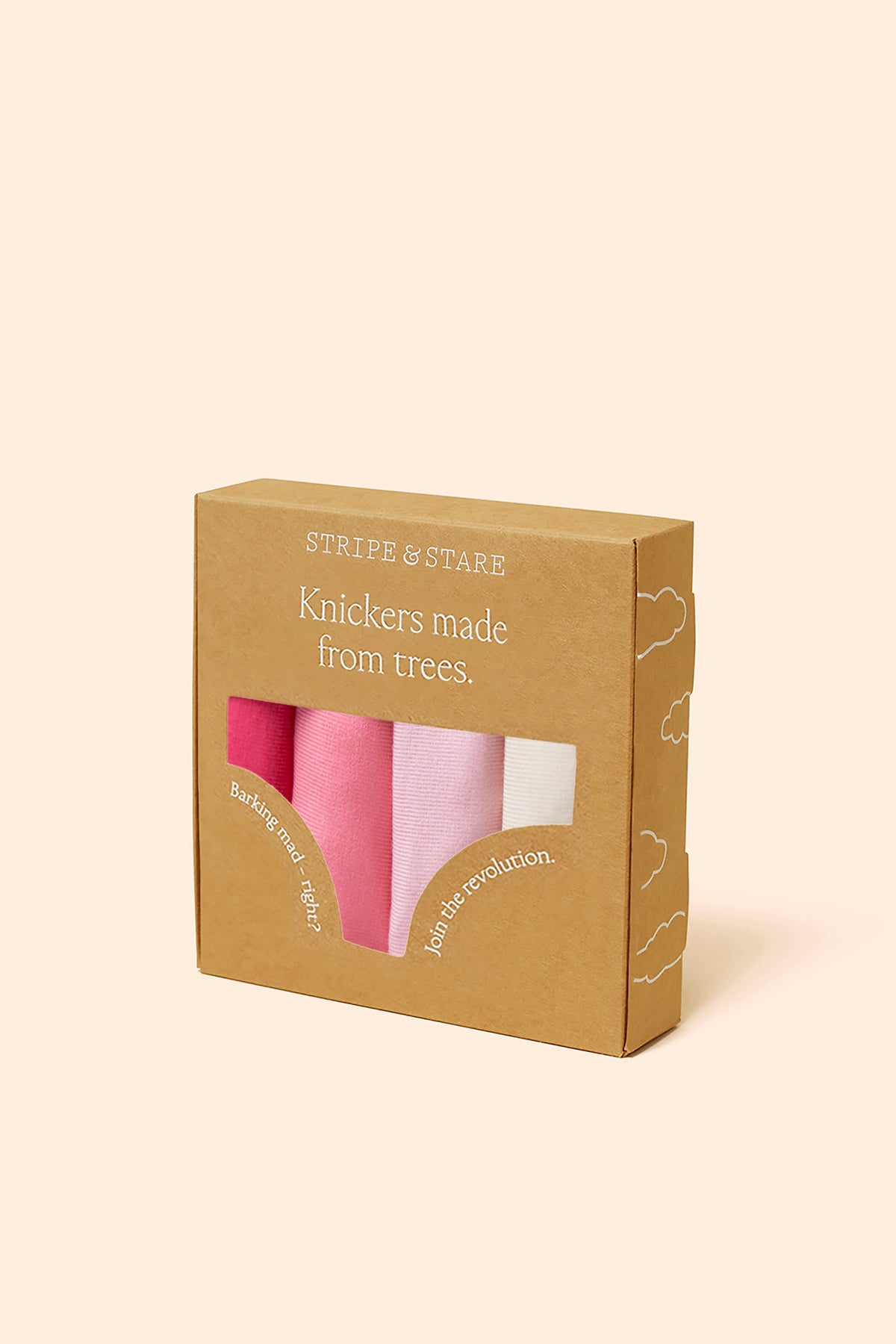 Mid Rise High Leg Brief Four Pack - Coconut Ice