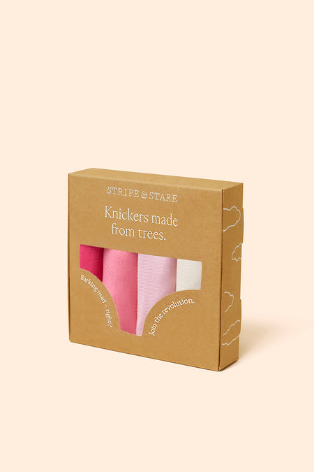 Mid Rise High Leg Brief Four Pack - Coconut Ice