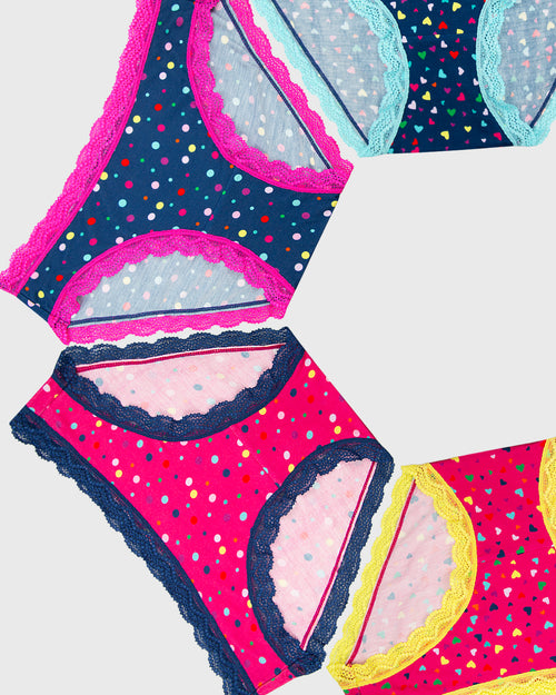 The Original Brief Four Pack - Confetti Stripe & Stare