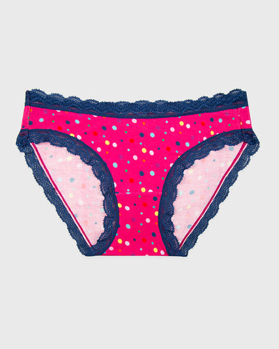 The Original Brief - Raspberry Confetti Stripe & Stare