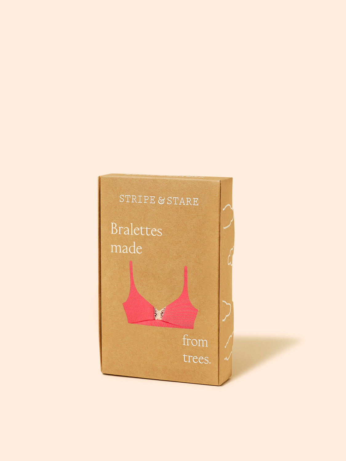 Lace Plunge Bra - Coral Paradise and Buttercream