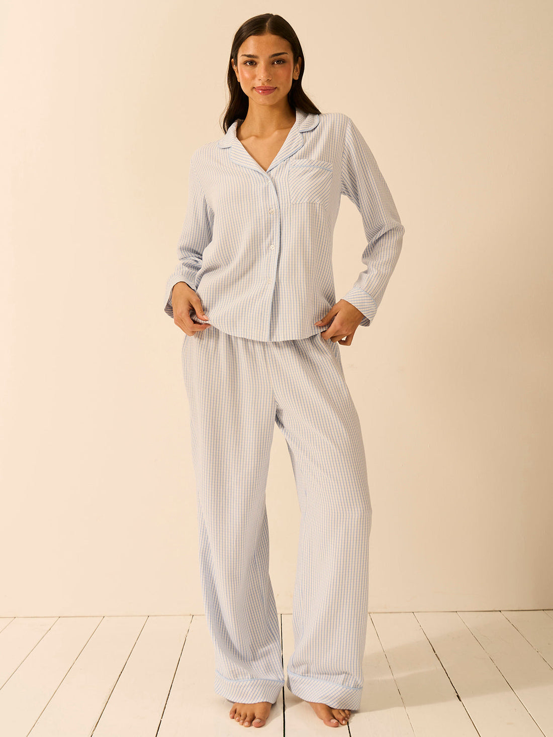 Soft Brushed Woven Pajama Bottoms - Check Mate