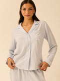 Soft Brushed Woven Pajama Top - Check Mate