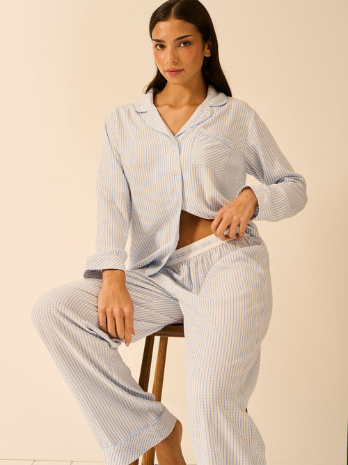 Soft Brushed Woven Pajama Bottoms - Check Mate