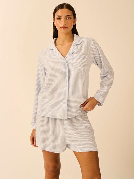 Soft Brushed Woven Pajama Shorts - Check Mate