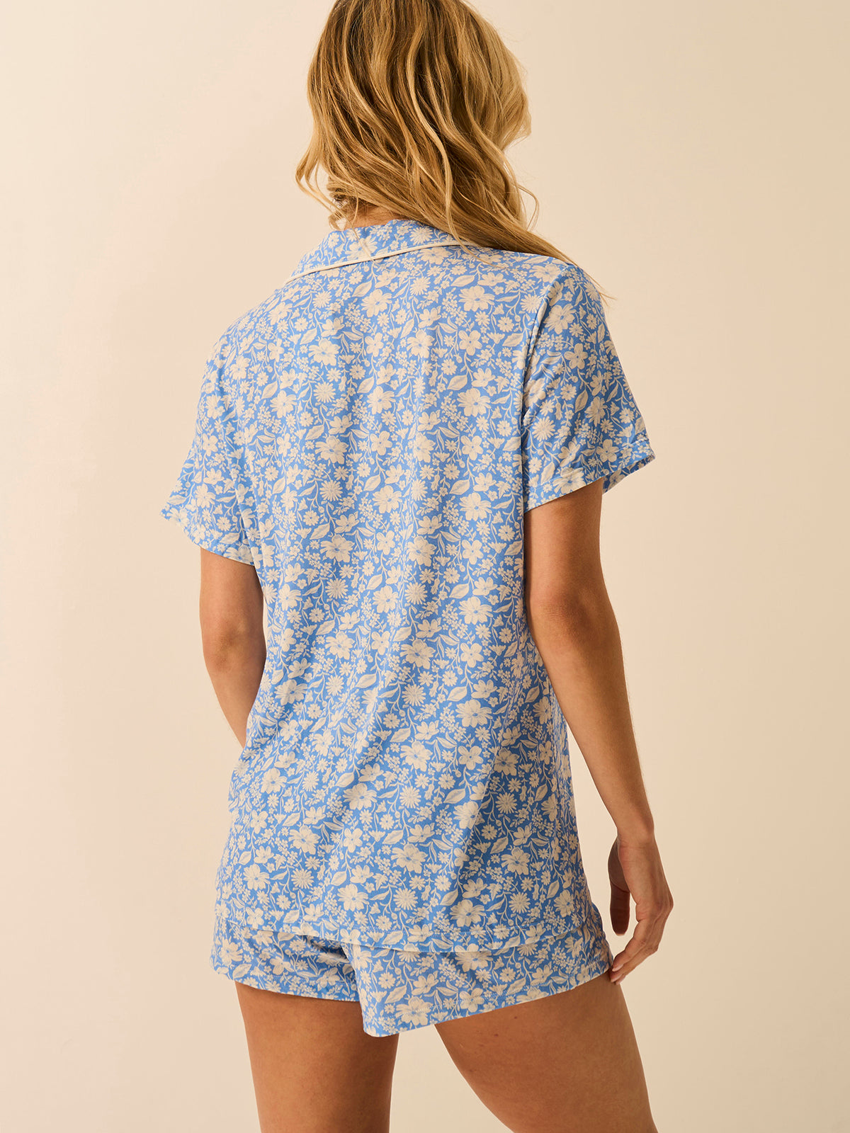 Short Pajama Set - Cornflower Petals