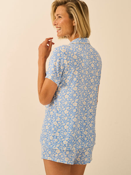 Short Pajama Set - Cornflower Petals